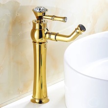 Langyo torneira de banheiro quente e frio, para água quente e fria, banhada a ouro, frete grátis 2024 - compre barato