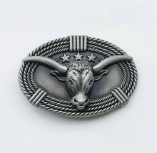 Western Cowboy Bulls Belt Buckle SW-BY697 suitable for 4cm wideth snap on belt with continous stock 2024 - buy cheap