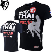 VSZAP Boxing MMA T Shirt Gym Tee Shirt Fighting jerseys Fighting Martial Arts Fitness Training Short Muay Thai T Shirt jiu jitsu 2024 - buy cheap