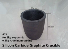 Crisol de grafito y carburo de silicio A2 # para 2kg de cobre y 0,5 kg, crisol de fusión de aluminio/grafito 2024 - compra barato