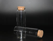 10pcs 37*120mm Clear Storage Glass Bottle Vials Empty Liquid Food Glass Jars with Cork Stopper Message Vial Weddings Wish Bottle 2024 - buy cheap