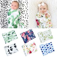 Baby Girl Boy Clothes Bedding Accessories Sleeping Bag Muslin Swaddle Blanket Floral Print Newborn Props 2024 - buy cheap