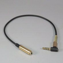 PCTONIC правый угол 3,5 мм аудио разъем 4 штыревой полюс кабель для наушников адаптер 90 градусов изгиб наушников четверть удлинитель адаптер 2024 - купить недорого