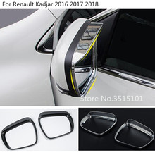 Car Rear Rearview Side Glass Mirror Trim Frame Rain Shield Sun Visor Shade ABS 2pcs For Renault Kadjar 2016 2017 2018 2024 - buy cheap