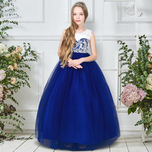 Детское платье принцессы для девочки, платье для рождественской вечеринки, официальная одежда с цветами, платья для девочек-подростков, платья для церемоний 2024 - купить недорого