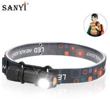 Sanyi XPE LED Headlamp USB Rechargeable Interface Cycling Headlight 3-Mode Magnetic Work Head Torch Camping Fishing Flashlight 2024 - buy cheap