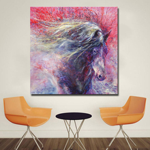 Pintura en lienzo de caballos de pelo rojo, impresiones coloridas de Arte de pared, imágenes de animales, pinturas decorativas para sala de estar, decoración moderna del hogar 2024 - compra barato