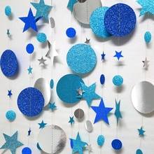 4m papel guirlanda estrela coração círculo cadeias banner cortina diy para festa de aniversário crianças decoração do quarto natal ornamentos pendurados 2024 - compre barato