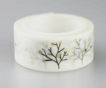 1.5cm*5m Creative white tree washi tape DIY decoration Scrapbooking Sticker Label Masking Tape School Office Supply 2024 - buy cheap