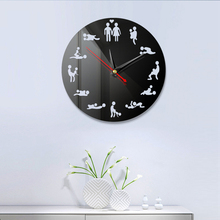 2019 Bachelorette Game Sexy DIY Adult Room Decorative Giant Wall Clock Sex Love Position Frameless Large Wall Clock Art Dropship 2024 - buy cheap
