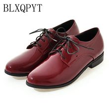 NEW Leisure fashion SUPER  Big&Small 30-50 Size Spring Autumn Platform Women Shoes Cross-tied lace up Round Toe Square heel 158b 2024 - buy cheap