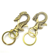 2019 Brass Dragon Decorative pattern CARABINER Lobster Clasps Swivel Claw Hook Keyring Key Chain Keychain bottle opener 2024 - buy cheap