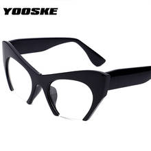 YOOSKE Cat Eye Glasses Frames Women Half Frame Styles Optical Eyeglasses Fashion Transparent Lens Myopia Spectacles Frame 2024 - buy cheap