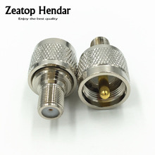 Conector de latón UHF macho PL259 PL-259 a conector hembra F Adaptador coaxial RF UHF a F, 2 uds. 2024 - compra barato