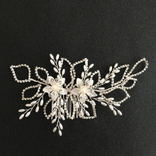 SLBRIDAL-peine para el pelo con diamantes de imitación de cristal, accesorios para el cabello para dama de honor, joyería de boda, Color plateado 2024 - compra barato