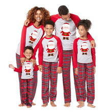 Conjunto de ropa de dormir de Navidad para hombres y mujeres, ropa de dormir de dibujos animados de Santa, camiseta y pantalones, mallas 2024 - compra barato