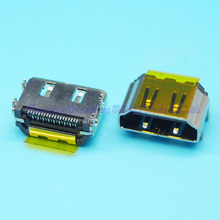 10 pçs/lote HDMI fêmea Jack 19pin Conector HDMI Para samsung acer hp lenovo etc VGA Conector de 180 Graus 4 fix pé 2024 - compre barato