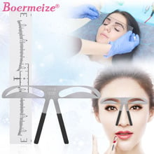 Eyebrow Sticker Stencil Ruler Kit Permanent Makeup Brow Beauty Cosmetic Shaping Grooming Measure Position Template Metal Ruler 2024 - buy cheap