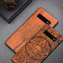 Funda trasera de madera delgada para Samsung Galaxy S10, carcasa de TPU antigolpes para Samsung S10, Samsung s20 plus, s20 ultra 2024 - compra barato