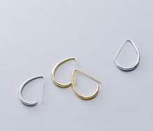 minimalist 1pair Real. 925 Sterling Silver jewelry White/ Gold Glossy Irregular Geometric EAR Earrings GTLE2655 2024 - buy cheap
