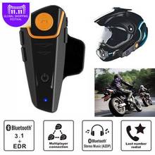 Bts2 fone de ouvido para capacete de motocicleta, fone de ouvido, comunicador inteligente, sem fio, com bluetooth, autoresponder, fm, 1000m 2024 - compre barato