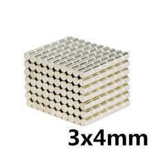 50pcs  3x4mm Super Powerful Strong Bulk Small Round NdFeB Neodymium Disc Magnets Dia 3mm x 4mm N35 Rare Earth NdFeB Magnet 2024 - buy cheap