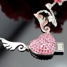 Jewelry Heart Diamond Usb Flash Drive 512GB 128GB Pendrive 64GB 32GB 16GB Memory Flash Card Stick Pen Drive 1TB 2TB Luxury Gift 2024 - buy cheap