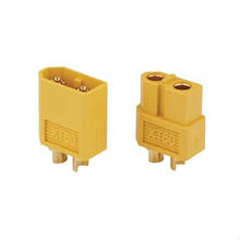 Conector de batería chapada en oro para avión teledirigido, conector macho y hembra de alta calidad, color amarillo XT30 XT60, 10 Uds. 2024 - compra barato