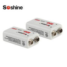 Soshine 2pcs 650mAh 9V Li-ion Lithium Rechargeable Battery for Electronic Smoke Guitar EQ + Battery Case Storage Box 2024 - buy cheap