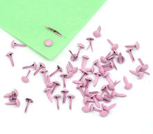 500Pcs Pink  Pastel Metal Crafts Mini Brads Scrapbooking Embellishment 9x5mm Wholesale 2024 - buy cheap