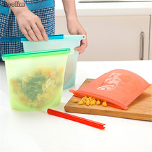 NOOLIM Home Food Grade Silicone Fresh Bags Kitchen Food Sealing Storage Bag Kitchen Organizer Gadget Cooking Tools Supplies 2024 - buy cheap