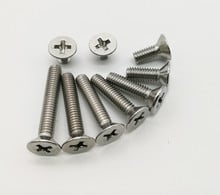 10-50PCS/LOT GB819 Metric M5 304 Stainless Steel Flat Head Cross Countersunk Head Screw 2024 - buy cheap