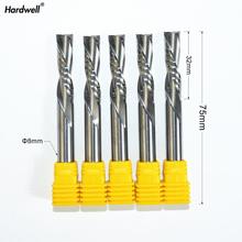 8mm * 32mm, CNC metal duro end mill, carpintaria router bit, flautas de tungstênio 2 baixo corte cortador de trituração, esquerda espiral mdf, pvc faca 2024 - compre barato