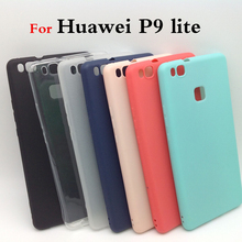 ForHuawei P9lite ультратонкий прозрачный ТПУ и матовый однотонный чехол для Huawei P9 lite задняя крышка Защитный силиконовый мягкий чехол 2024 - купить недорого