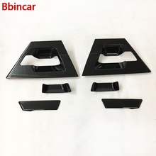 Bbincar-manija de puerta de fibra de carbono ABS, moldura, Panel adhesivo, embellecedor Exterior, accesorios para coche para Toyota C-HR CHR 2017 2018 2024 - compra barato