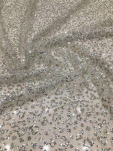 New design  Lace Fabric with glued glitter BZL-19.11810 French Embroidered lace fabric for party dress 2024 - buy cheap