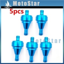 5x Blue Motorcycle Petrol Gas Fuel Filter For ATV Quad Go Kart Motorized Bicycle Motocross Pit Dirt Bike Buggy 2024 - buy cheap