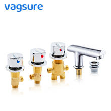 Vagsure Brass Waterfall Bathtub Faucet Massage Tub Brass Mixer Tap Wall Mounted Standing Faucet With Hand Shower 2024 - buy cheap