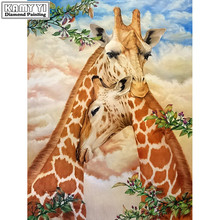 5d diy diamond embroidery Two giraffes diamond painting Cross Stitch full square Rhinestone mosaic home decoration 2024 - buy cheap