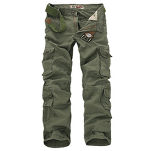 Fashion Military Cargo Pants Men Loose Baggy Tactical Trousers Oustdoor Casual Cotton Cargo Pants Men Multi Pockets Big size 2024 - buy cheap
