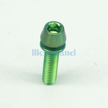 LOT 4 M5 x 20mm Green TC4 GR5 Titanium Alloy Allen Hex Screw Taper Cone Head Bolts With Washer For Bicycle 2024 - buy cheap