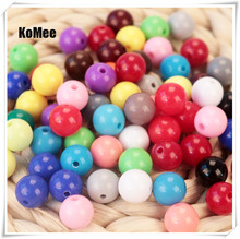 500pcs/lot 6mm/8mm/10mm Multicolors Acrylic Solid Bubblegum Beads Chunky Beads Cute Bracelet DIY Beads For Kids Jewelry Making 2024 - buy cheap
