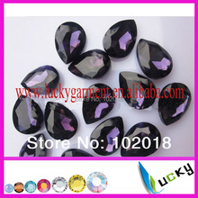 New! Free Shipping! Pear Shape Crystal Fancy Rhinestone 100pcs 13*18mm Tanzanite Color  PointBack crystal strass 2024 - buy cheap
