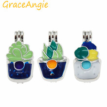 GraceAngie 3pcs/pack Plant Series Natural Style Phase Box Aromatherapy Essential Oil Diffuser Locket Beads Cage Bride Craft 2024 - buy cheap