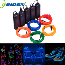1M 3M 5M Neon Light Dance Party Decor Light string Neon LED lamp Flexible EL Wire Rope Tube Waterproof LED Strip With Controller 2024 - buy cheap