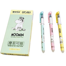 12pcs 0.38mm Erasable Gel Pen Cartoon Cute Kawaii Black Ink Pens Needle A30 2024 - buy cheap