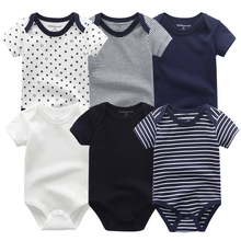Peleles Unisex para bebé, ropa de algodón de manga corta con cuello redondo, novedad, pijamas para recién nacidos, 6 unids/lote 2024 - compra barato
