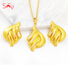 Sunny Jewelry Romantic Jewelry Set For Women Earrings Pendant Necklace Hot Selling Jewelry For Wedding Feather Jewelry Findings 2024 - buy cheap