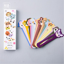 Página de marcadores de papel com muitos animais fofos, formato de balança de fazenda, papelaria infantil, presentes para crianças, papelaria kawaii 2024 - compre barato