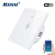 MXAVNI WIFI Smart Touch Switch APP Wireless Remote Light Wall Switch Crystal Glass Panel Works With Alexa / Google Home 2024 - buy cheap